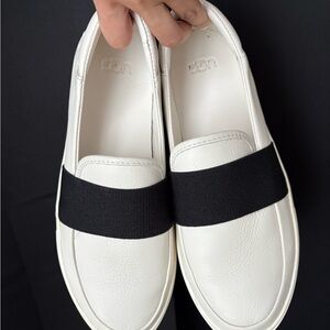 UGG Cream Slip-On Shoes with Black Band